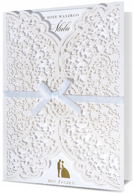 

Karnet Kartka ślubna z życzeniami delikatna H1016S