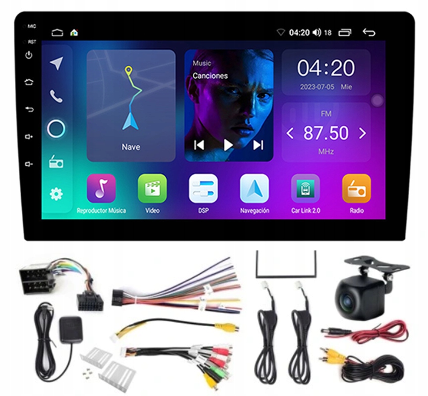 Autorádio Android CarPlay WiFi Fm Rds Gps 9" 4 Gb Ram Všeobecné