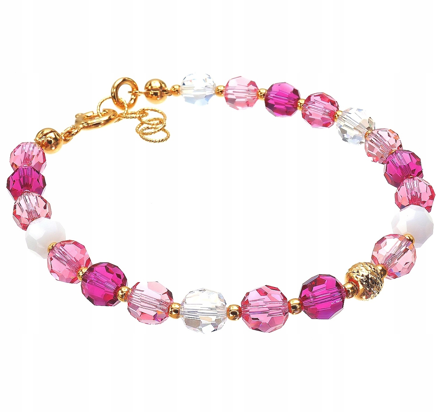Krystaly Nádherný náramek Crystals Rose Summer Zlaté Stříbro