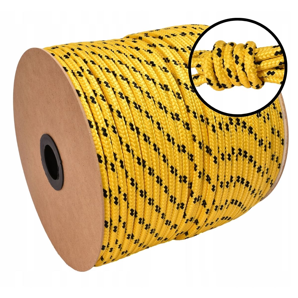 Polypropylenové lano Pletené 8mm 100M Pletené lano Stavební námořnické lano