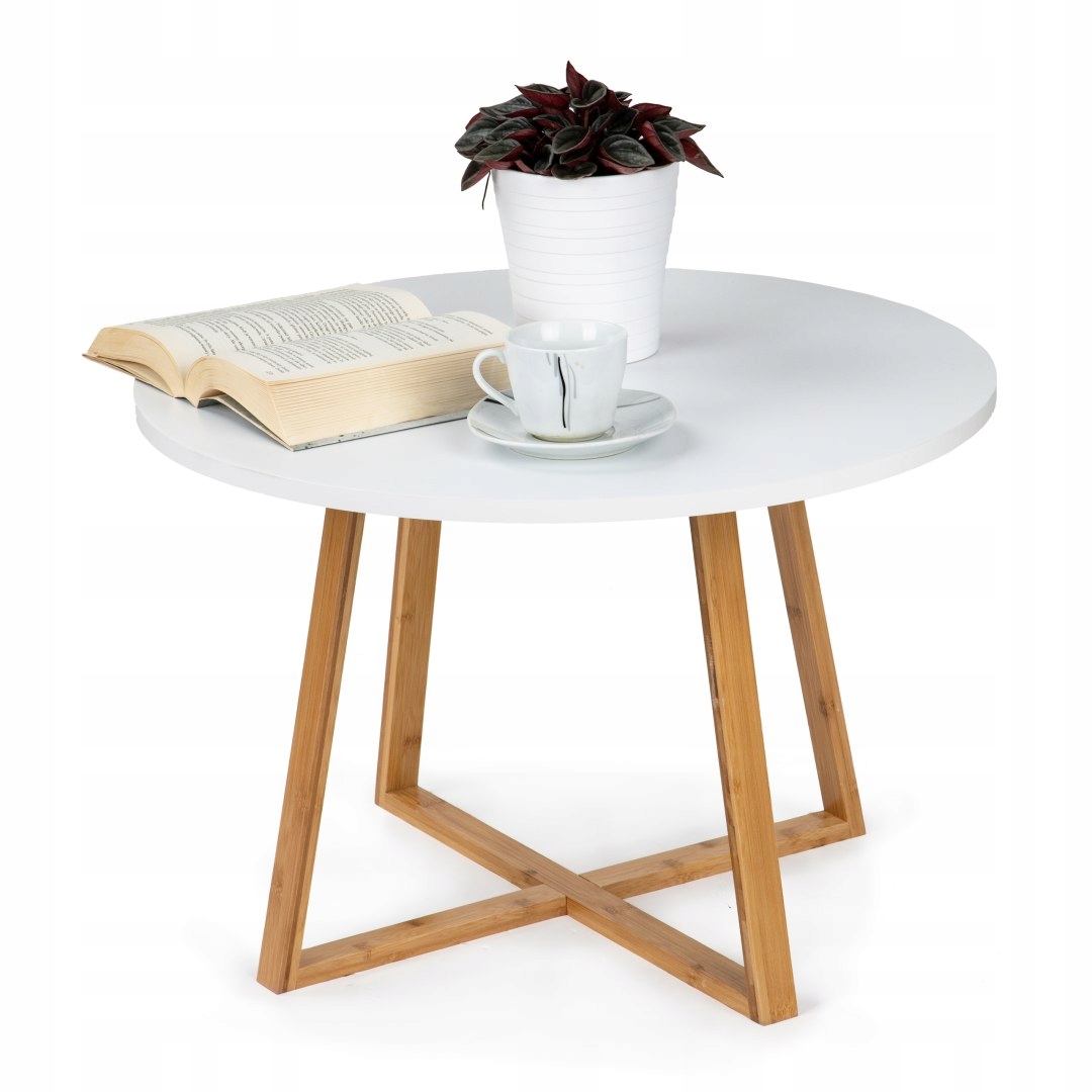 Moderní konferenční stolek ve skandinávském stylu, 60 cm, bambus ModernHome