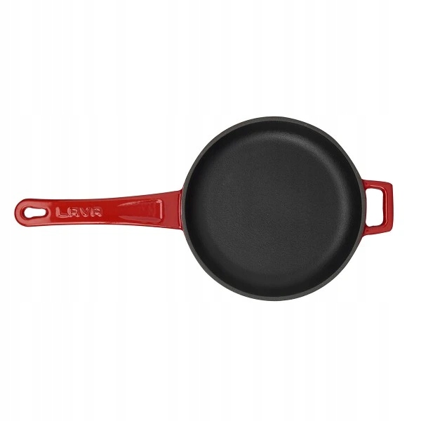 Liatinová panvica 20cm červená