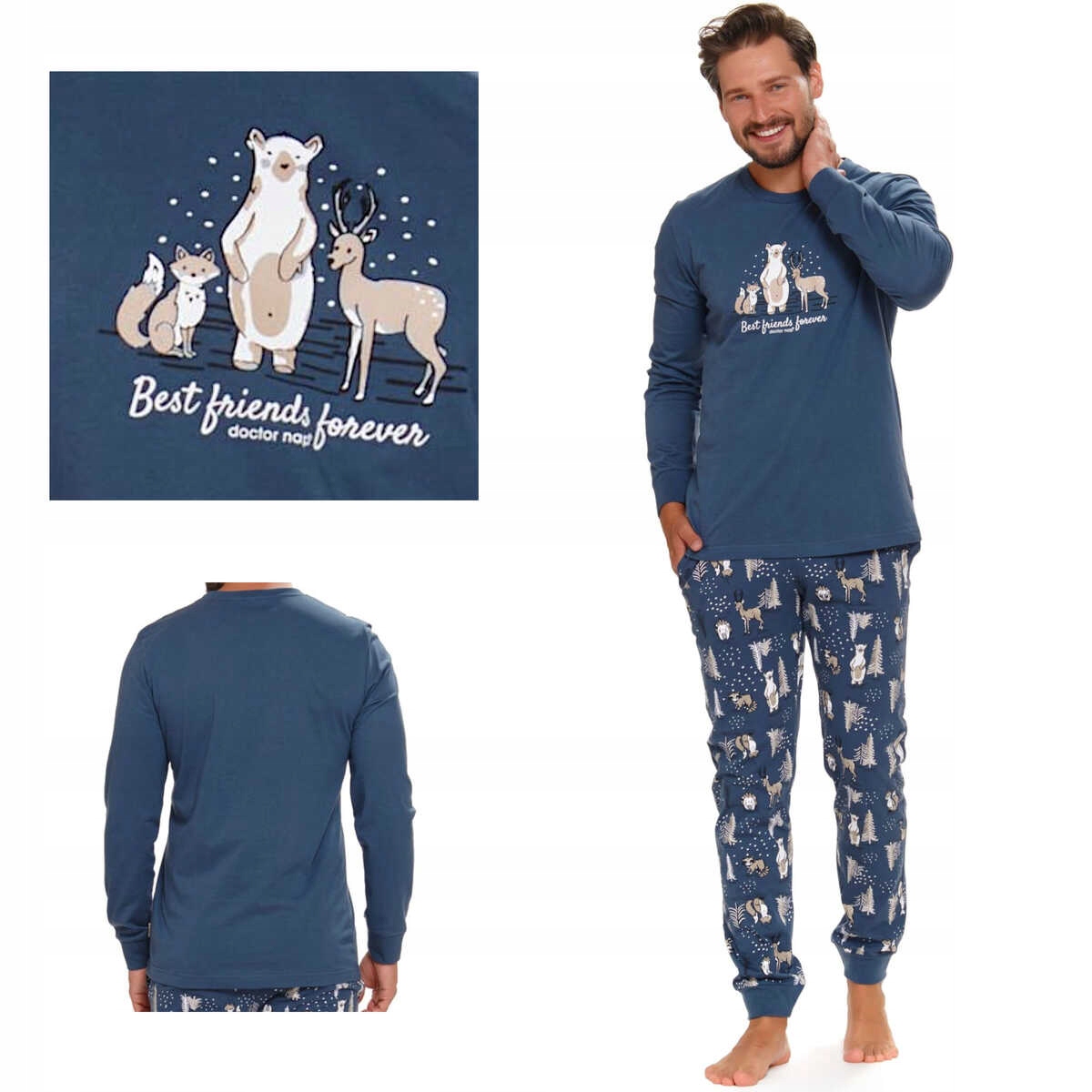 Doctornap Pyžamo 100% bavlna Pmb 4329 deep blue XL