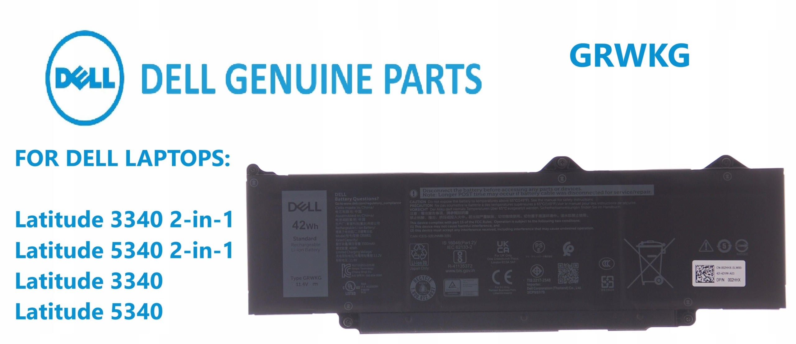 Batéria Dell Precision 3580 Precision 3480 Grwkg