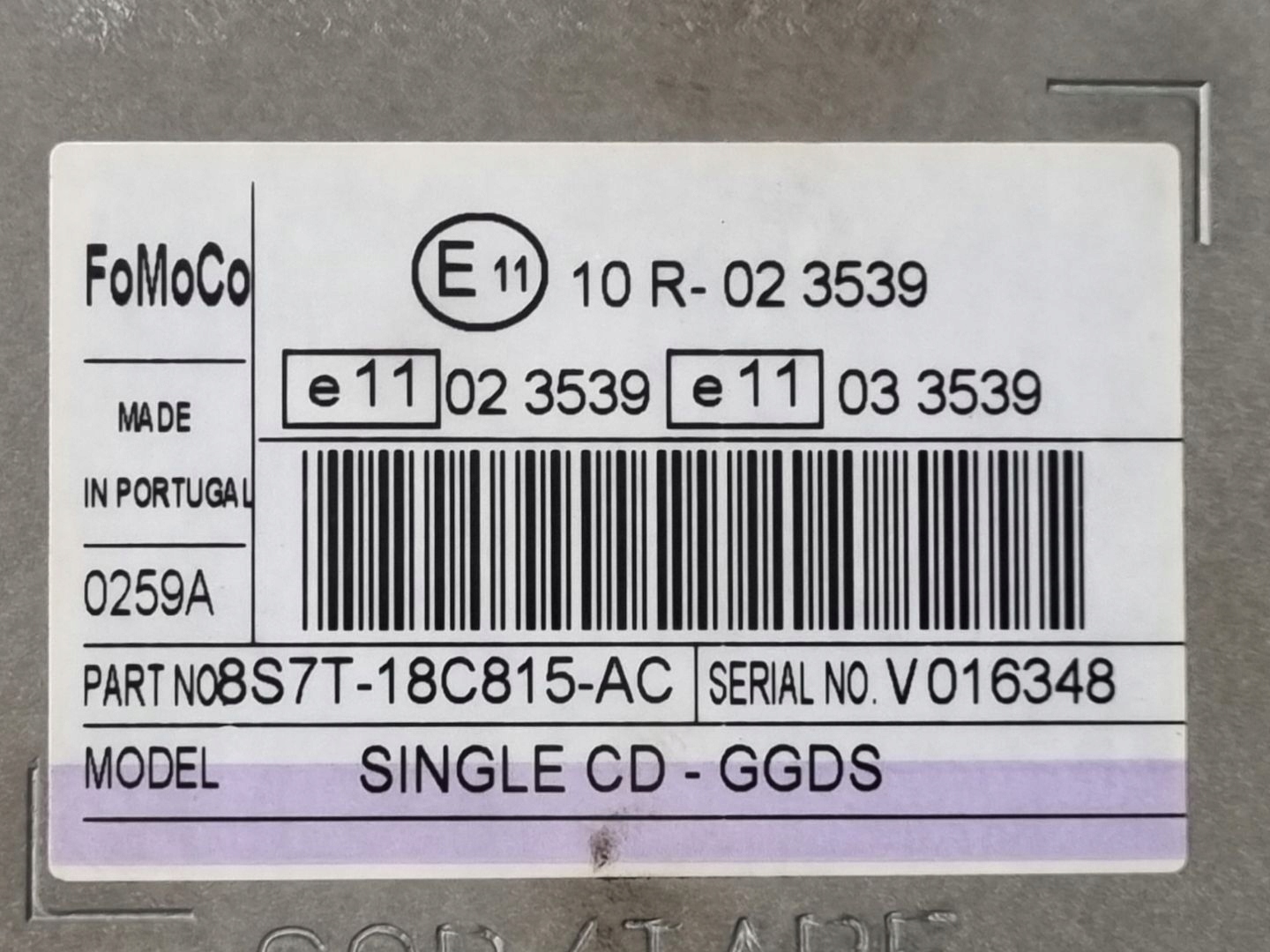 Radio samochodowe Ford Mondeo 4 2010 8S7T-18C815-AC