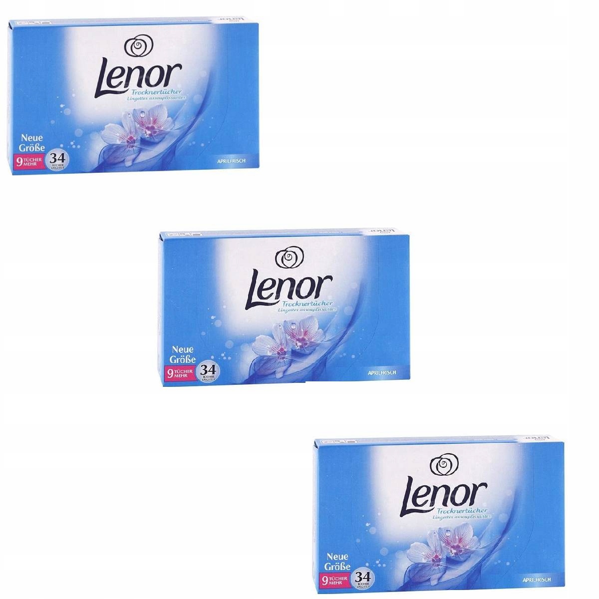 

Chusteczki zapachowe do suszarek Lenor 3x34szt