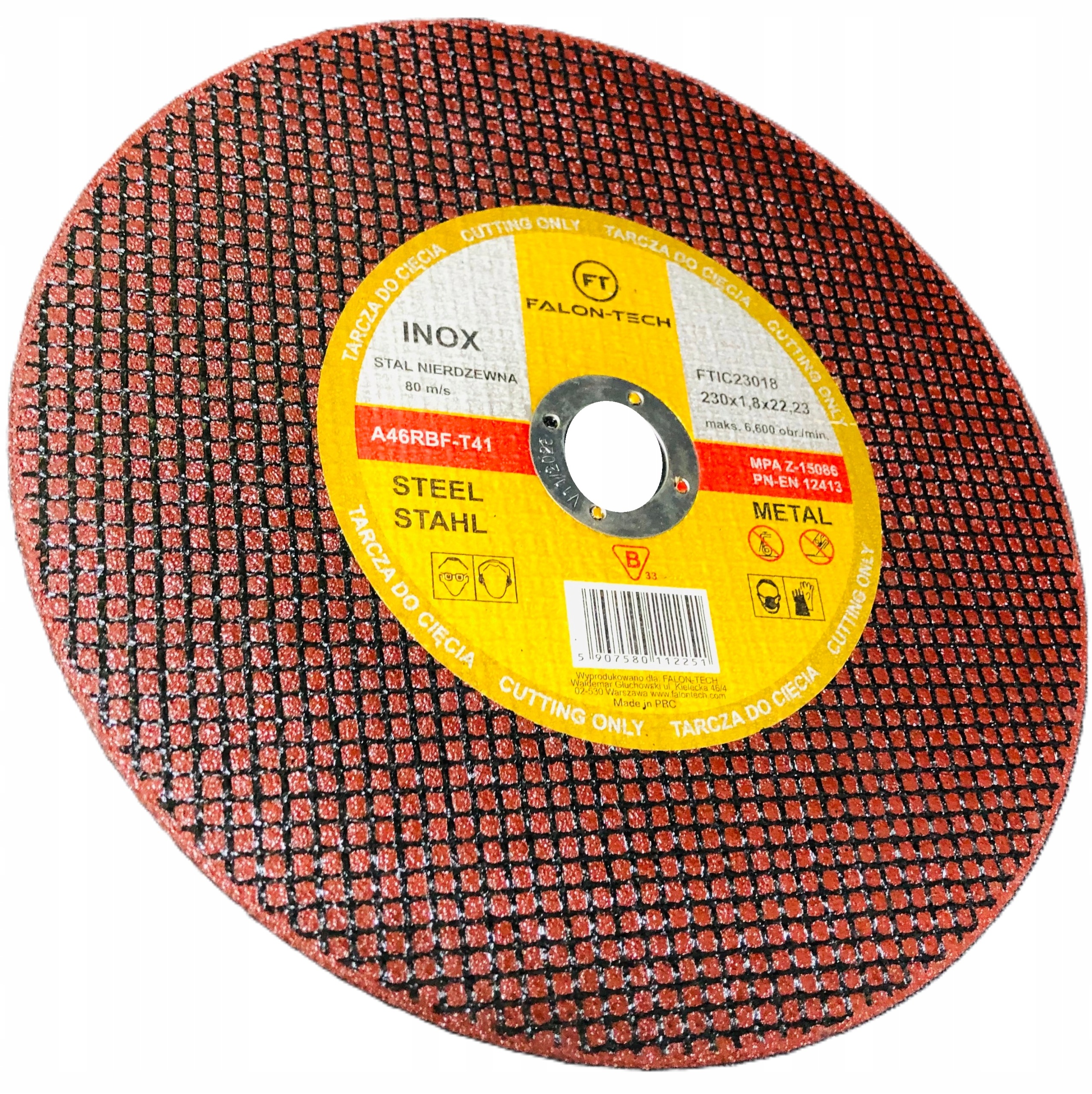 Falon-Tech Tarcza do cięcia stali nierdzewnej Inox 230 mm x 1,8 mm -100 szt