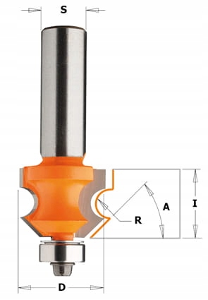 Cmt 961.601.11 Fréza Hm R=4 D=23,8 I=19,05 S=12 A=45