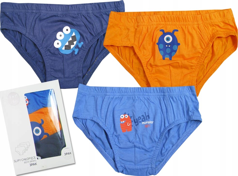 

86-92 Majteczki majtki slipki Monster 3pack B133