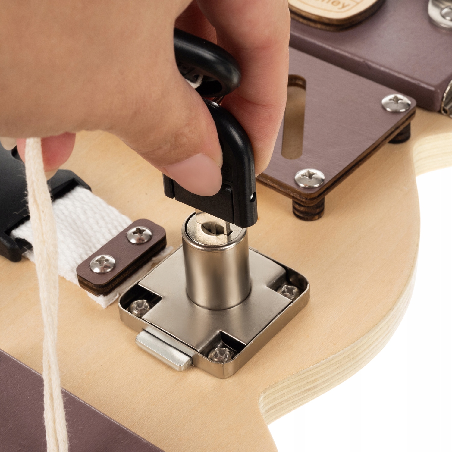 Tablica Manipulacyjna Sensoryczna 14w1 Edukacyjna Drewniana Miś dla Dzieci Szerokość produktu 29.7 cm