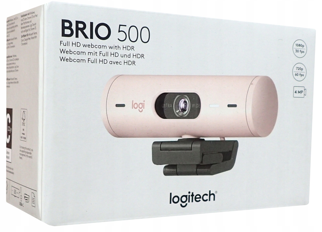 Internetová kamera pre videokonferencie počítača Logitech Brio 500 FullHD