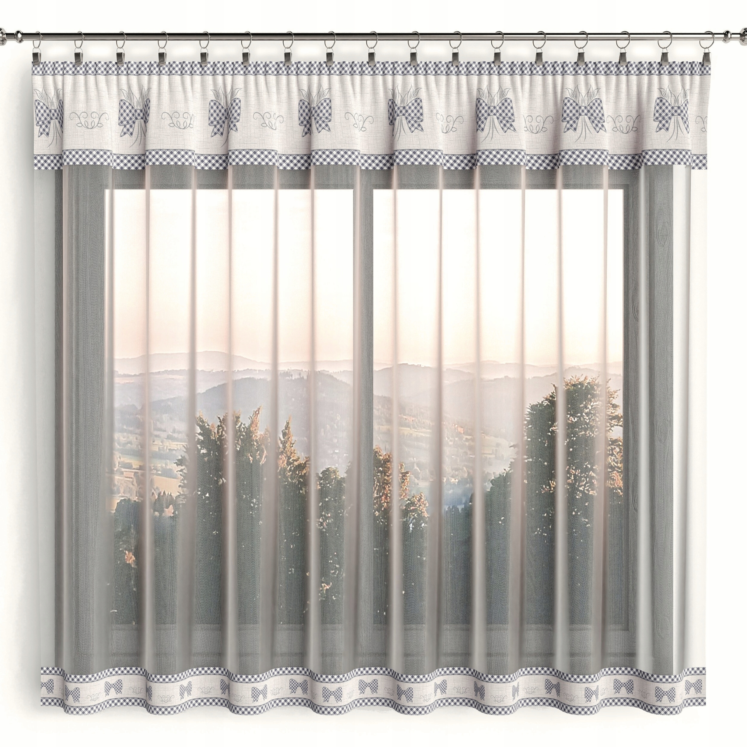 Hotová záclona 400 cm x 160 cm do obývacího pokoje, kuchyně, pokoje s řasící páskou
