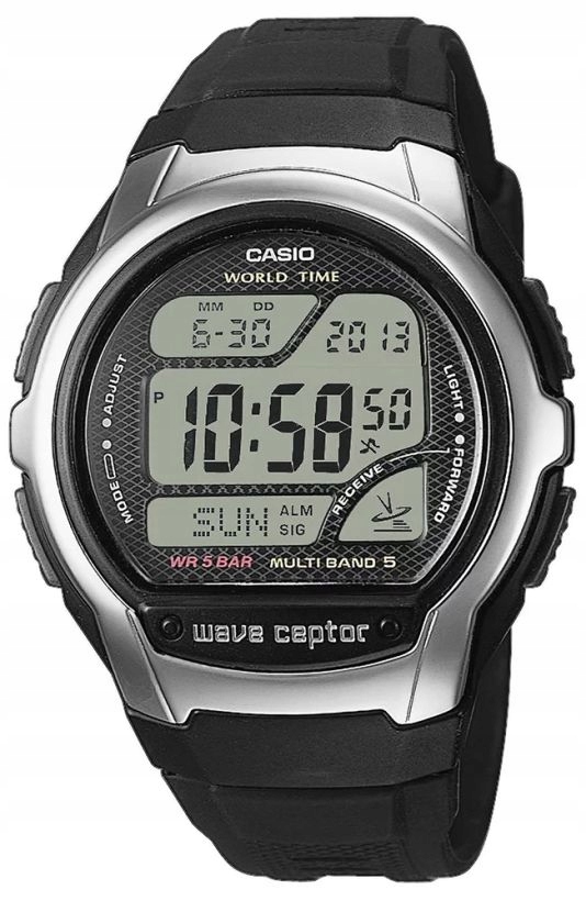 Rádiem Řízené Digitální Hodinky Casio WV-58R-1AEF S Podsvícením +box
