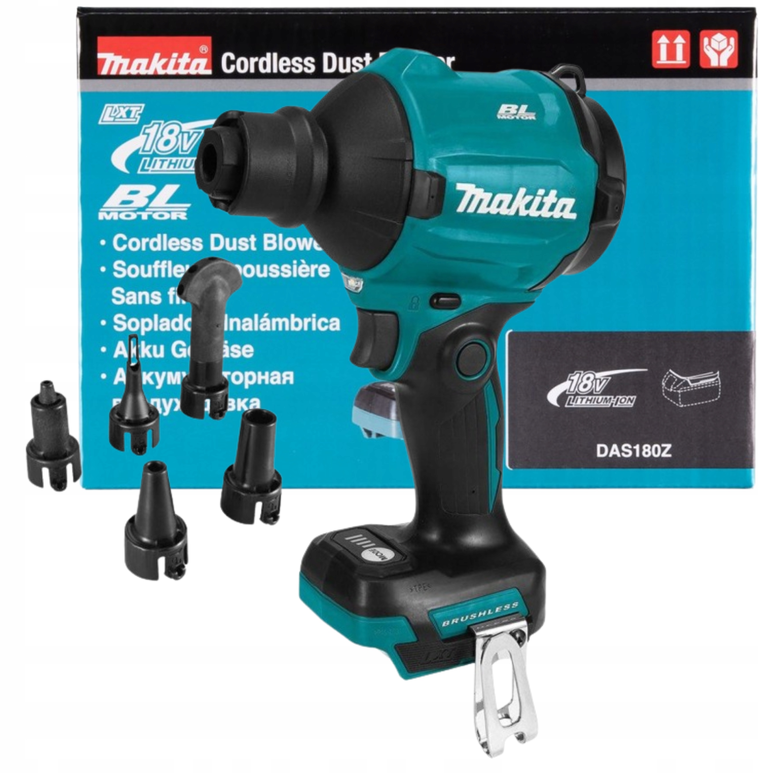 Výkonný Foukač Ruční Kompresor Pumpa 18V DAS180Z Makita