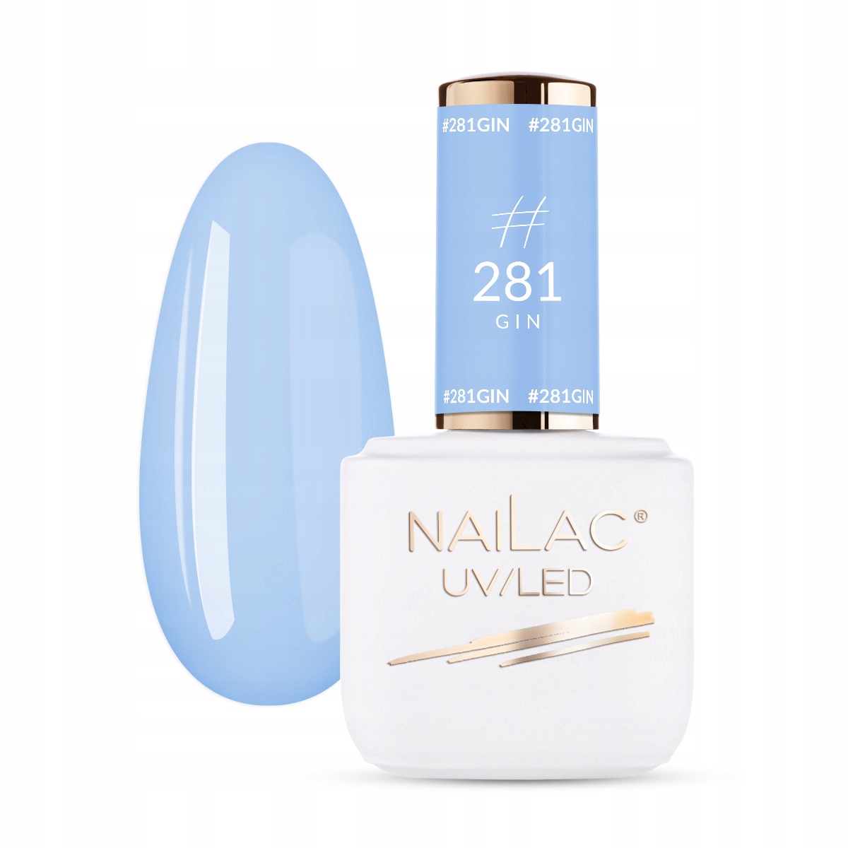 

#281 Gin Lakier hybrydowy NaiLac 7ml