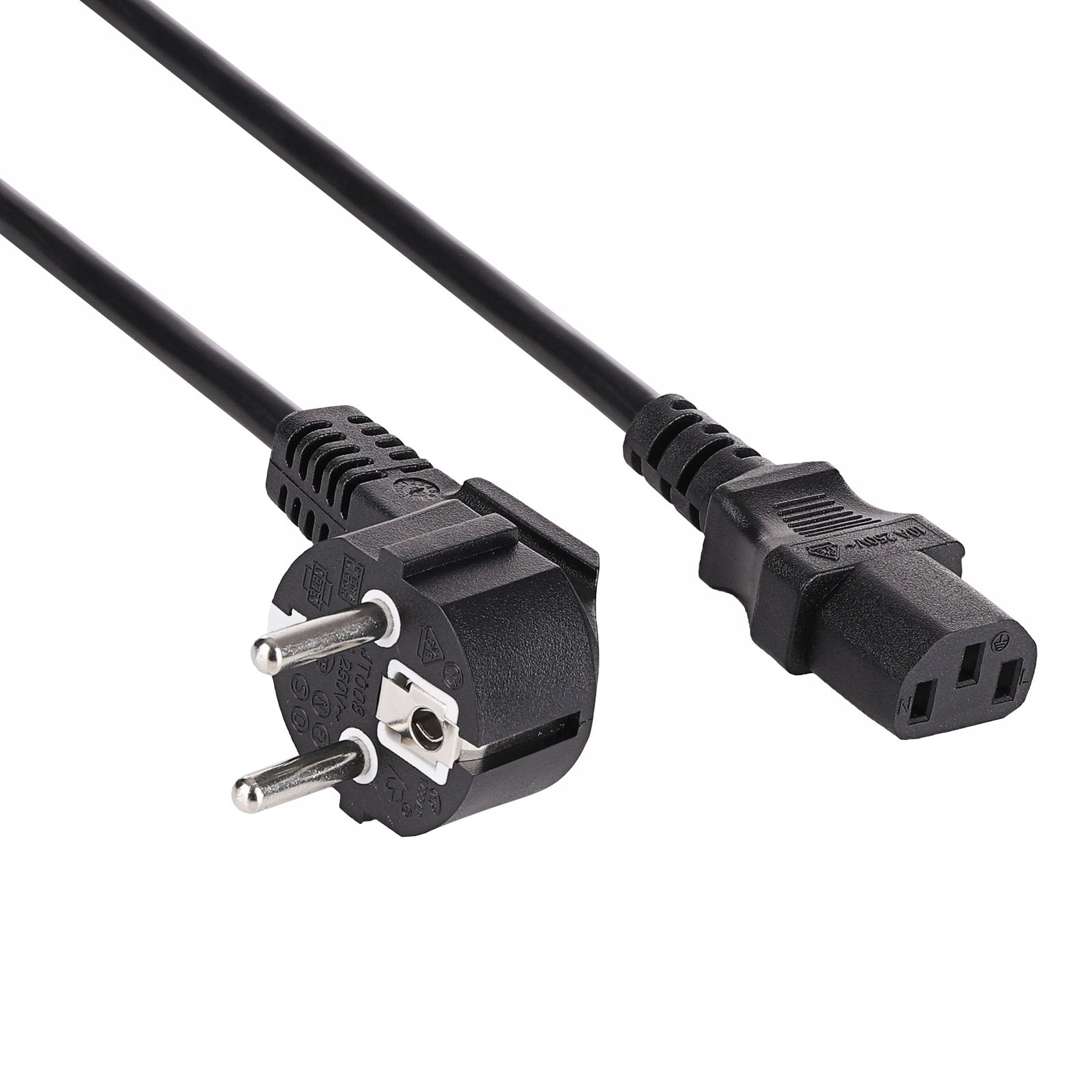 Akyga Kabel zasilający Pc Cee 7/7 Iec C13 AK-PC-05S Cu 3x1.5mm 5m
