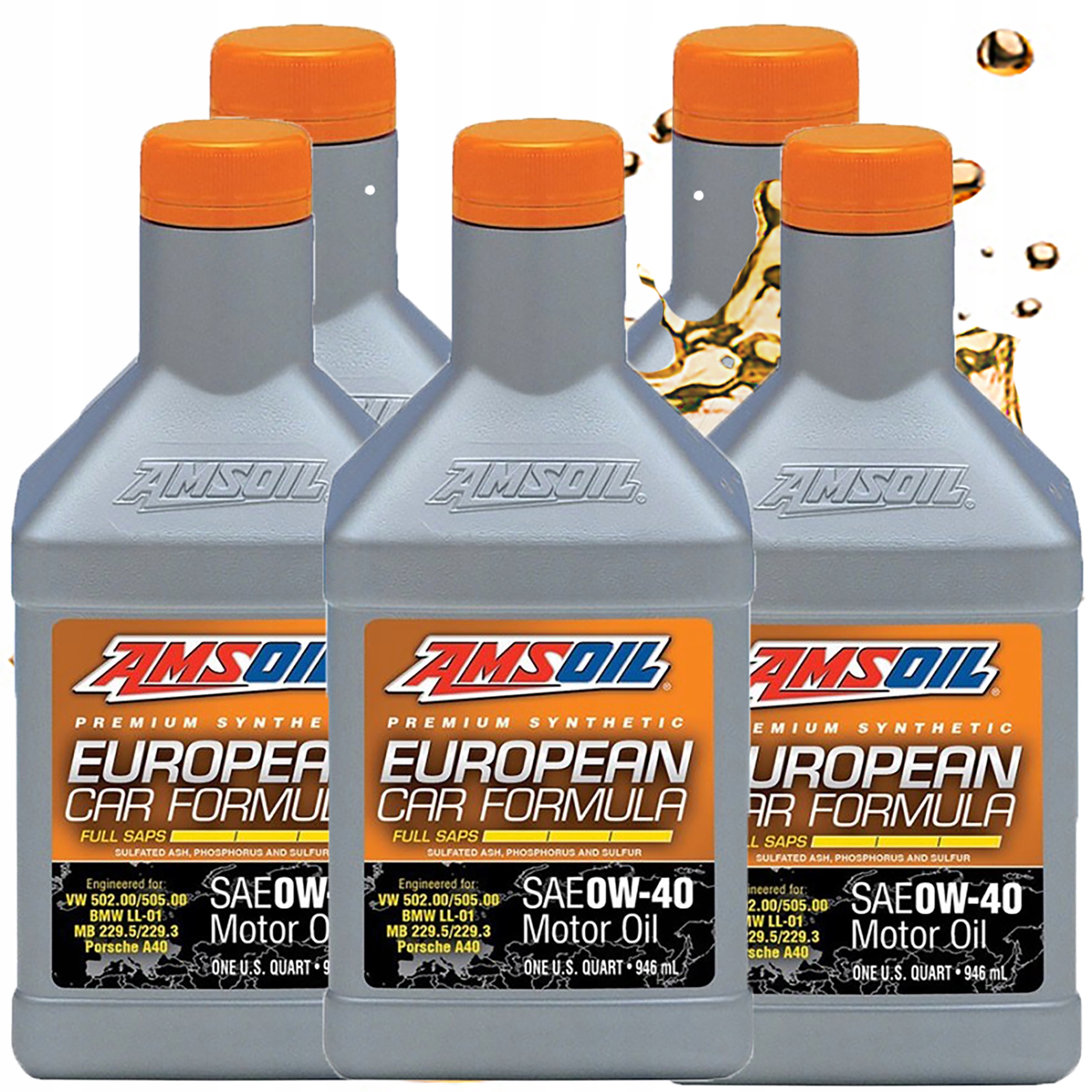 Syntetický Motorový Olej Amsoil 0V40 European Motor Oil Full Sap Efo 4,73