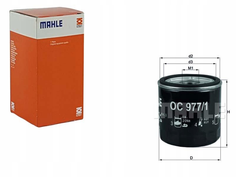 KNECHT FILTR OLEJU OC 977/1 Producent części Mahle