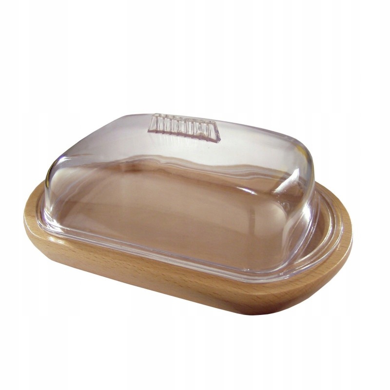 DREWNIANA MASELNICZKA MASELNICA PRESIDENT LINE POJEMNIK NA MASŁO Z POKRYWKĄ