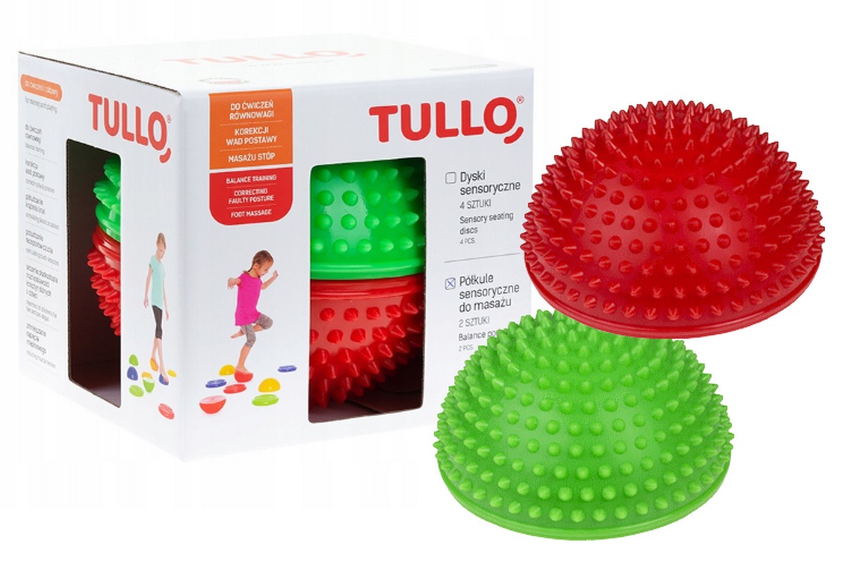 

Tullo Półkule Sensoryczna 2szt czerwona zielona