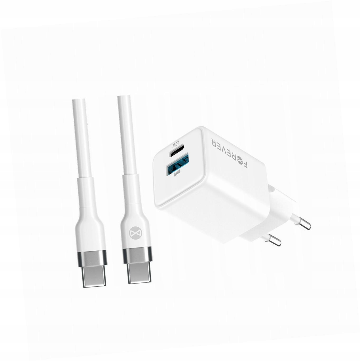 Szybka ładowarka GaN 20W 2 wejścia Usb i Usb-c z kablem do Honor X8a