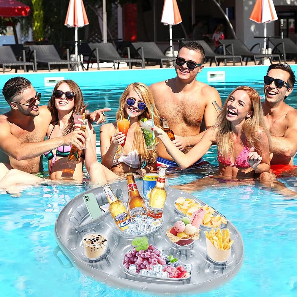 PŁYWAJĄCY BASEN, NADMUCHIWANY UCHWYT NA NAPOJE, PŁYWAJĄCA TACA NA MATERACE Model Pływające Podstawki
