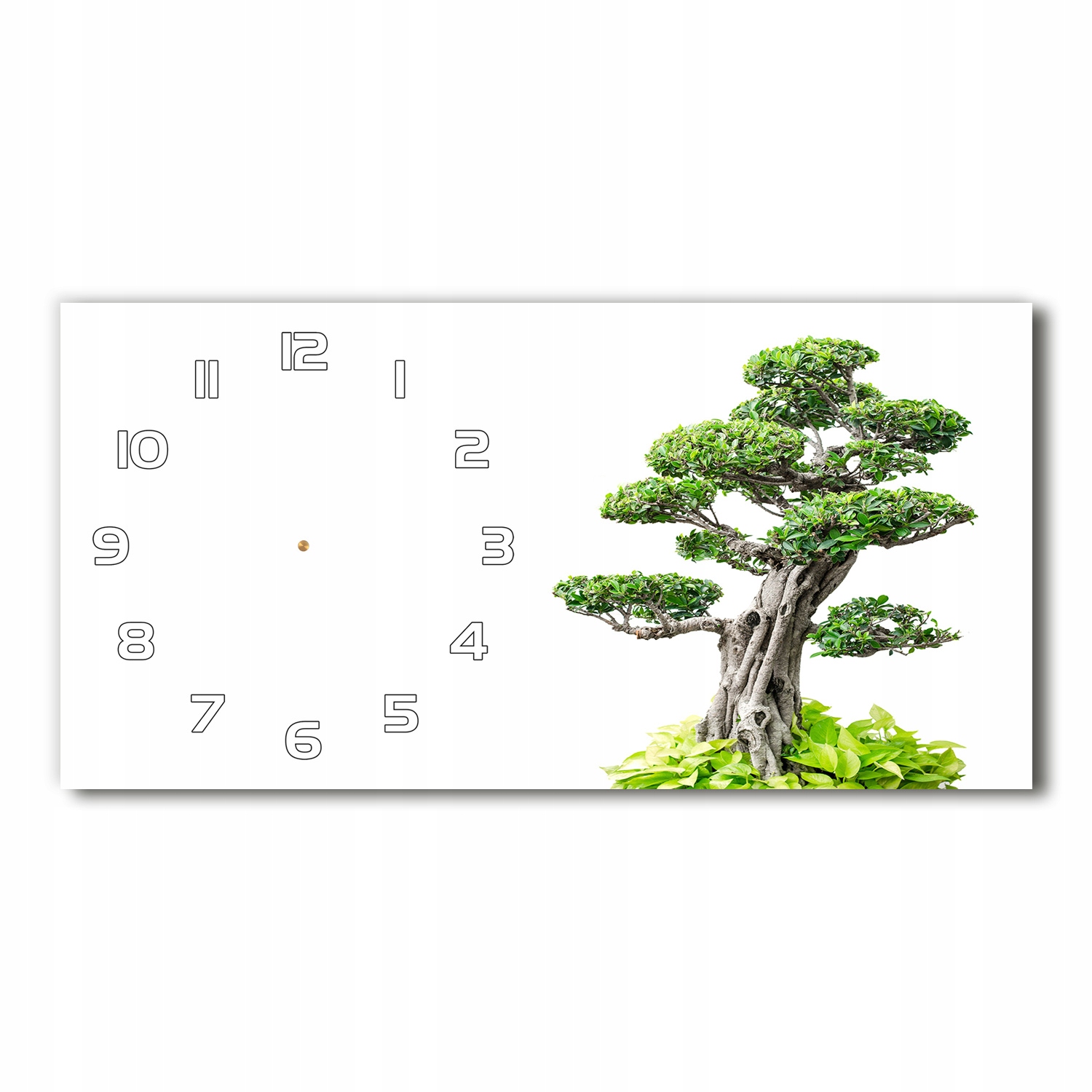 

Zegar ścienny szklany cichy Drzewo bonsai 60x30 cm