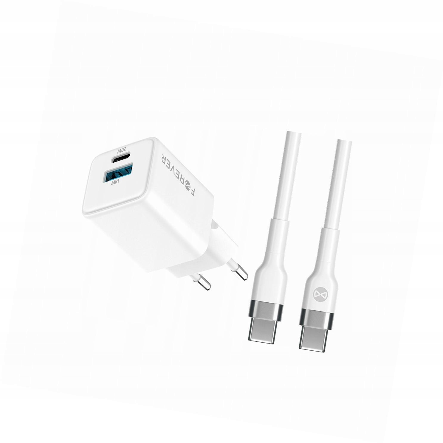 Szybka ładowarka GaN 20W Usb i Usb-c z kablem do Samsung Galaxy Note 20