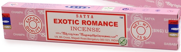 Kadzidełka zapachowe SATYA Egzotyczny Romans 15g Kod producenta 100