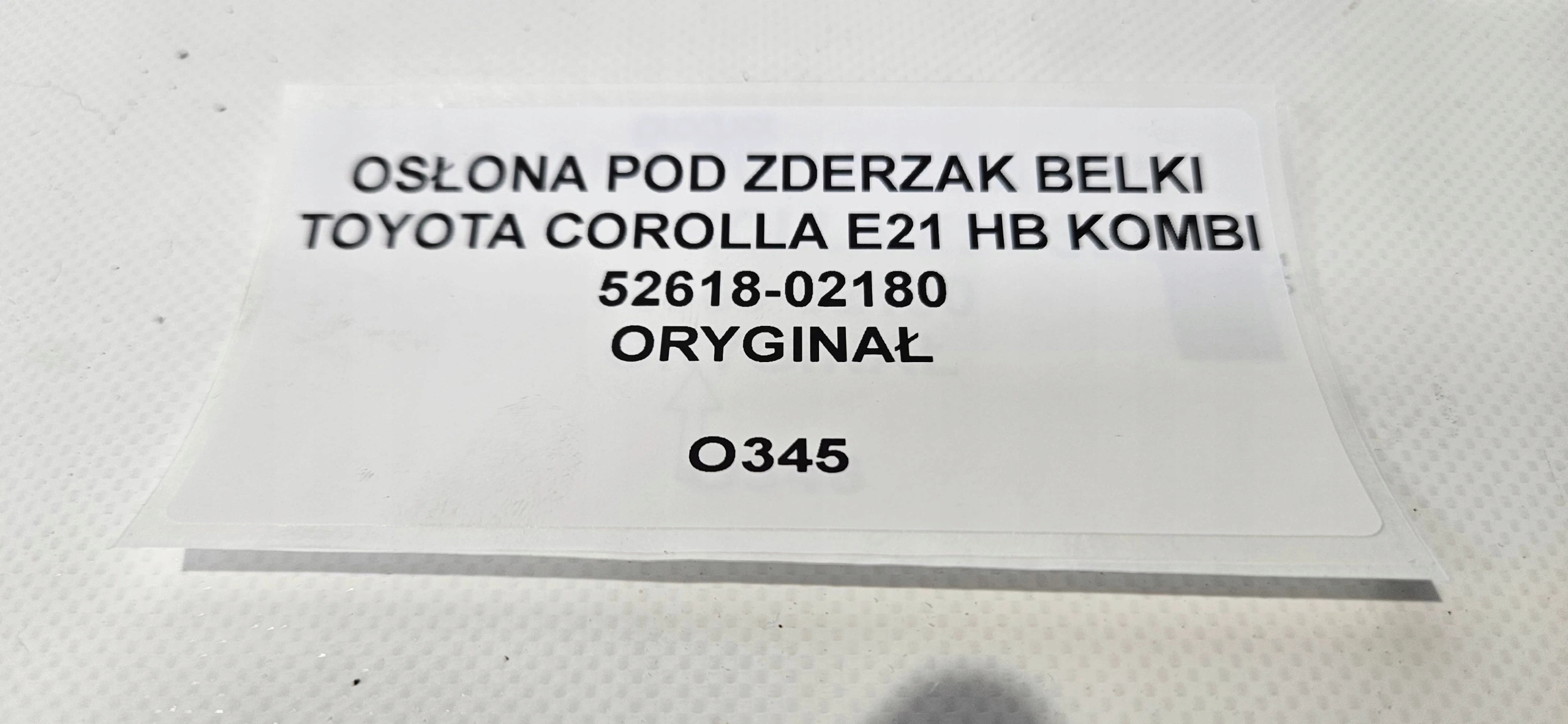 cover below bumper siders TOYOTA COROLLA E21 HB