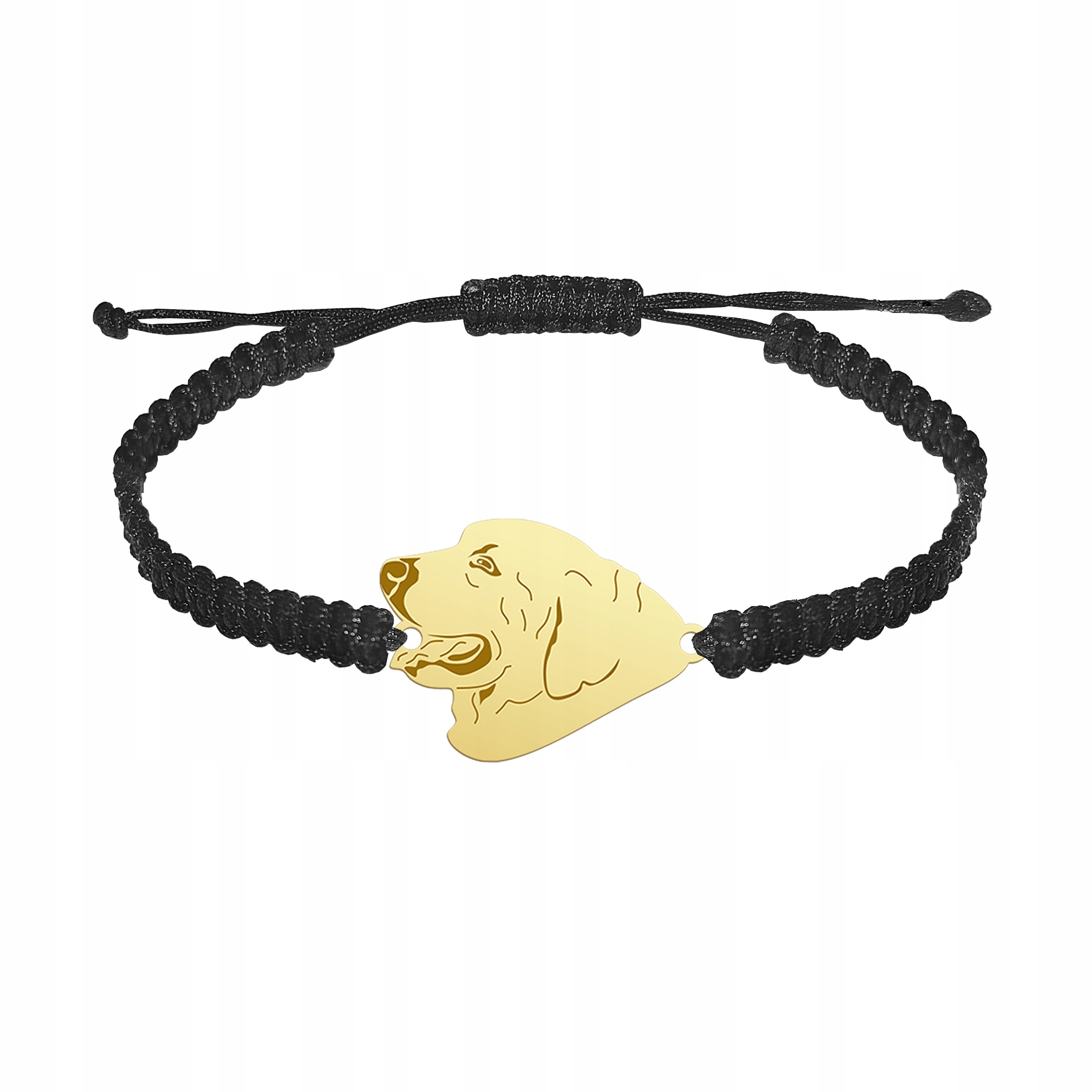 Zlatý náramek s psem Tatra Shepherd Dog 925 Makramé Šperky Gravírování