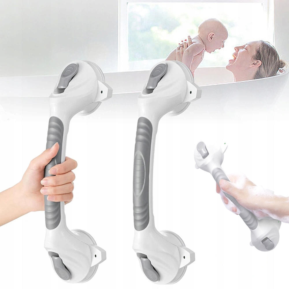 2X Uchwyt Łazienkowy Dla Niepełnosprawnych Na Przyssawki Uchwyt Pod