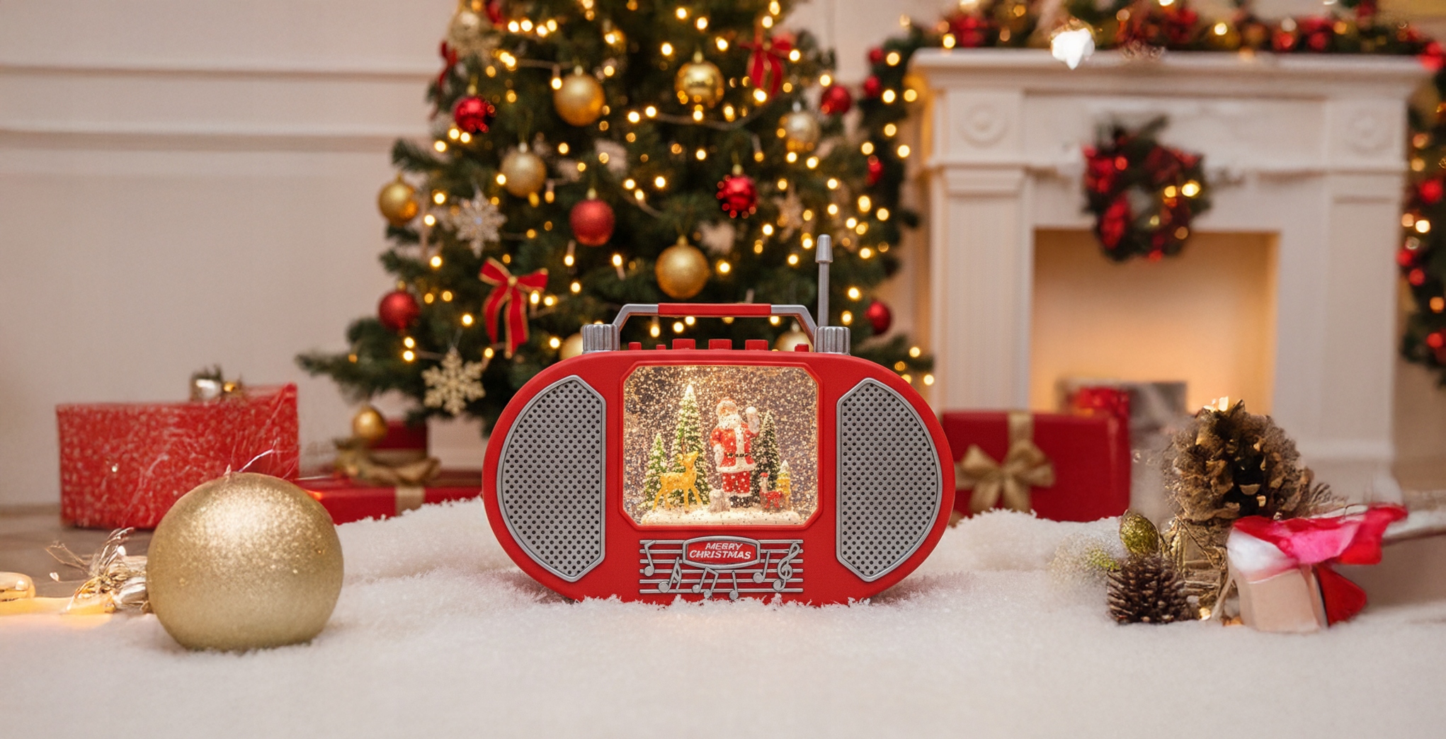 DEKORACJA ŚWIĄTECZNA LAMPION Z POZYTYWKĄ NA BATERIE USB RADIO MIKOŁAJ Rodzaj latarnia