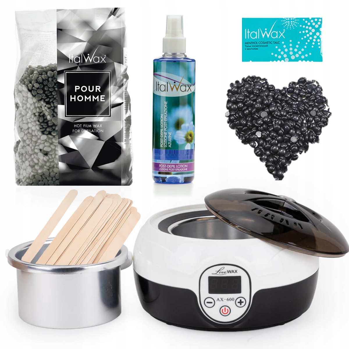 

Zestaw depilacja Wosk Pour Homme 1kg Podgrzewacz