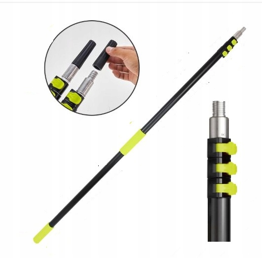 Aluminiová Teleskopická Roztahovací Tyč 1,1 m 3,6 m pro Malování Mytí Oken