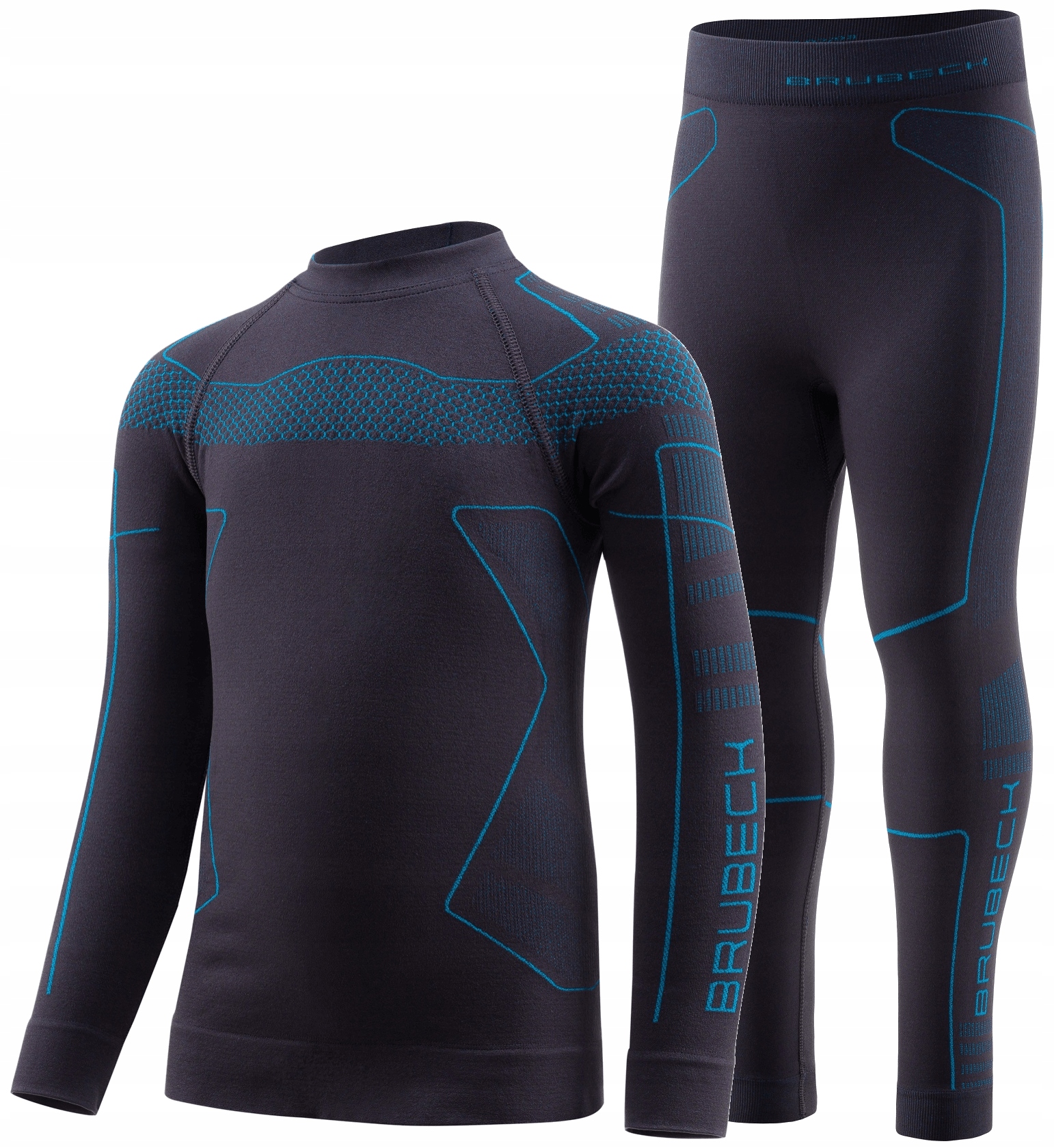 Komplet Dětského Termoaktivního Spodního Prádla Brubeck Thermo Kids Lyžování 116/122