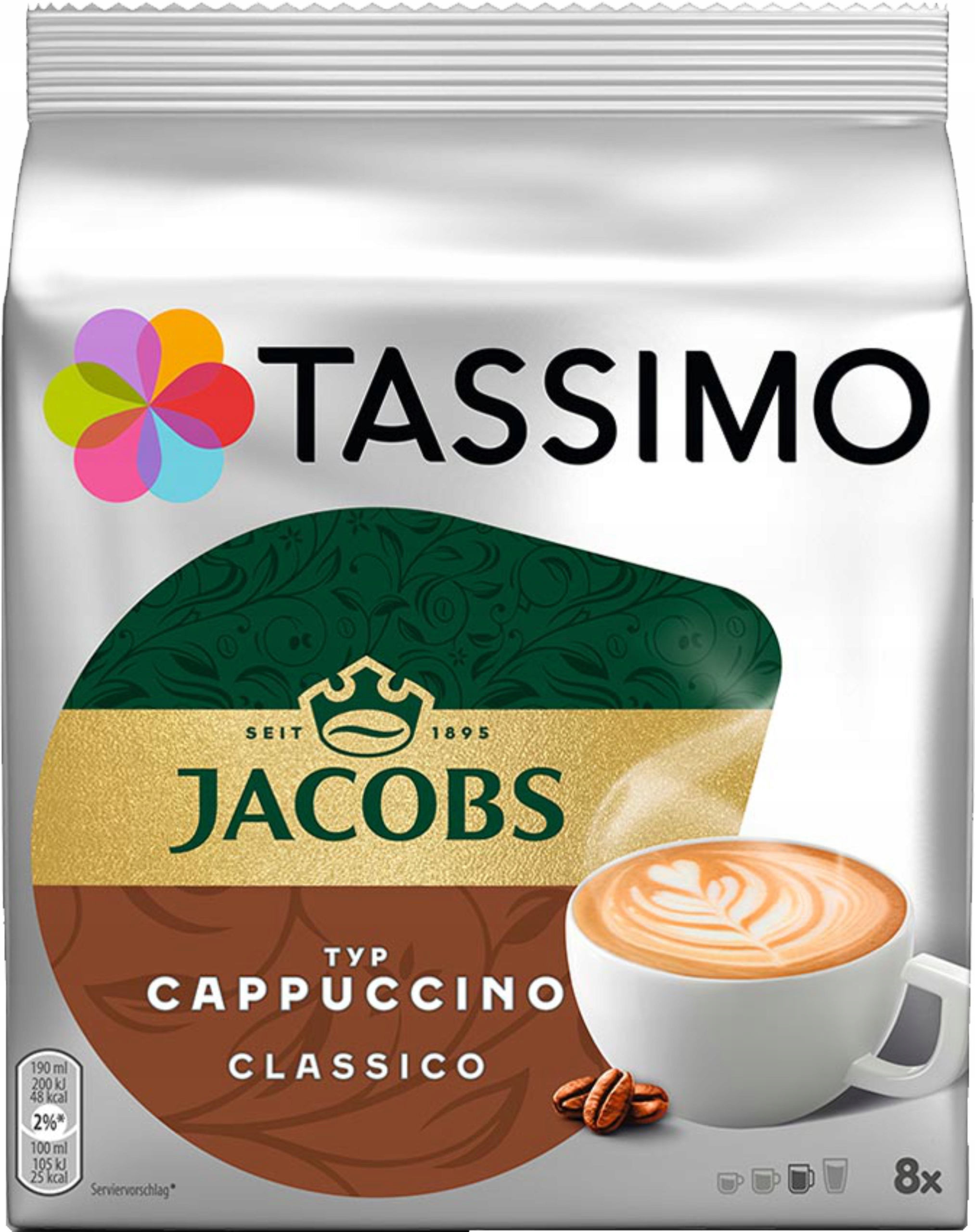 Капсулы TASSIMO Jacobs Cappuccino Classico 8