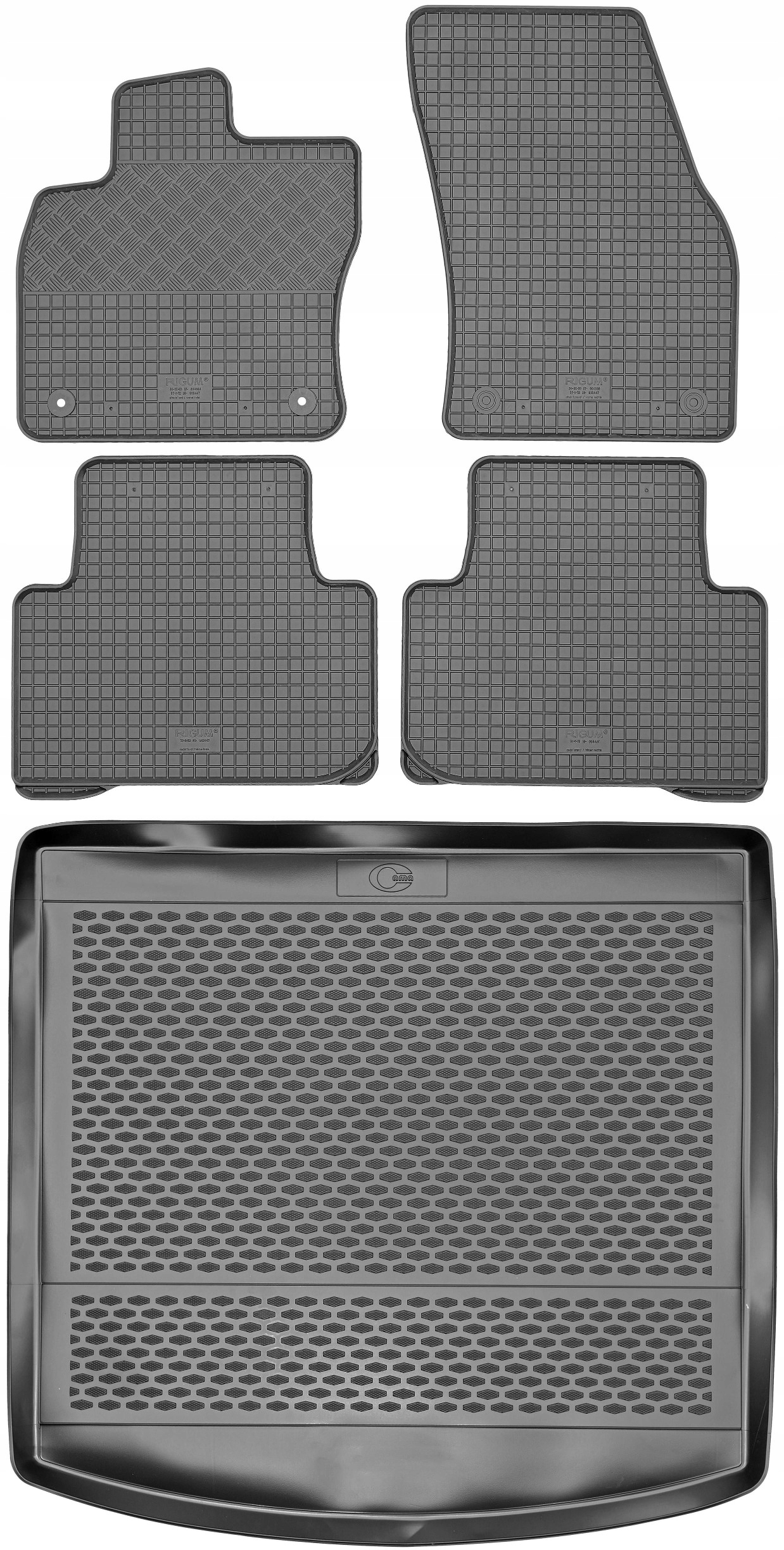 Vw Touran II 5os Minivan 15- Sada Gumové rohože rohož