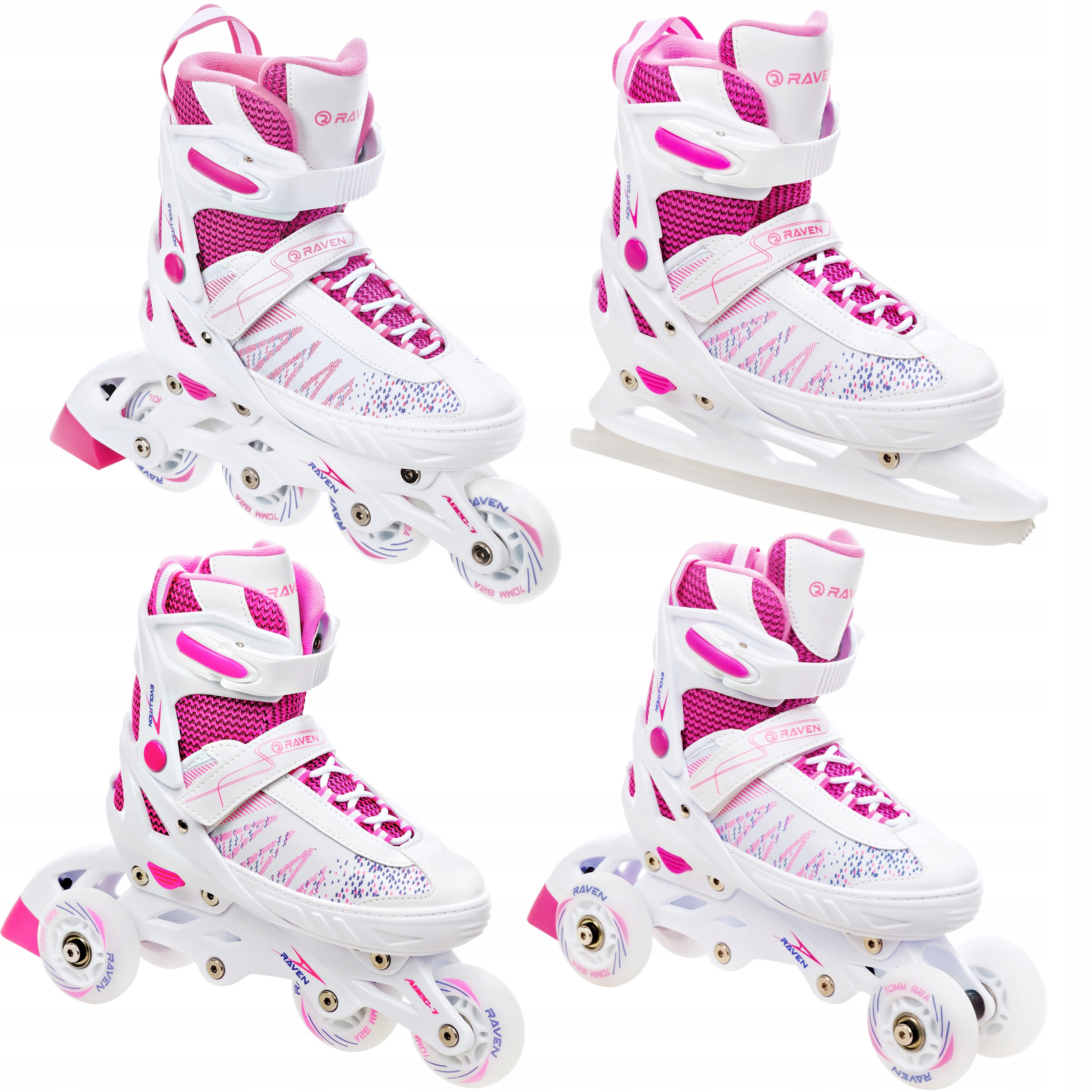 

Rolki Łyżwy 4w1 Regulowane Raven Grace 31-35 Led