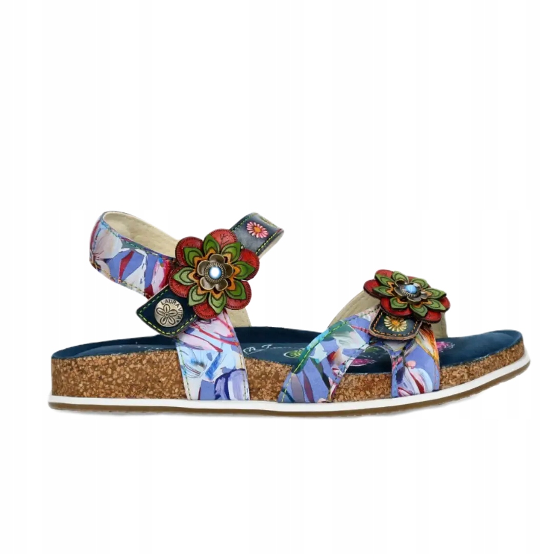 Dámské sandály Laura Vita brcyano 12 jeans 36, Modrá