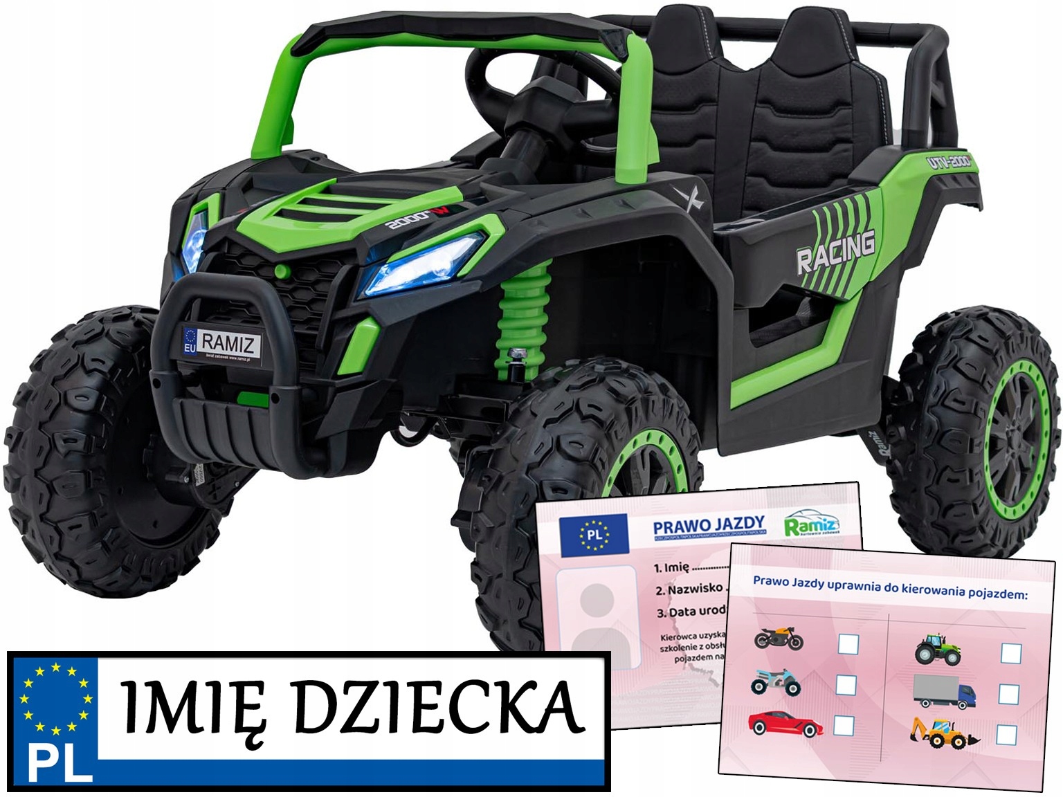 pojazd elektryczny na akumulator Buggy Utv 2000M Racing 4x4 pilot