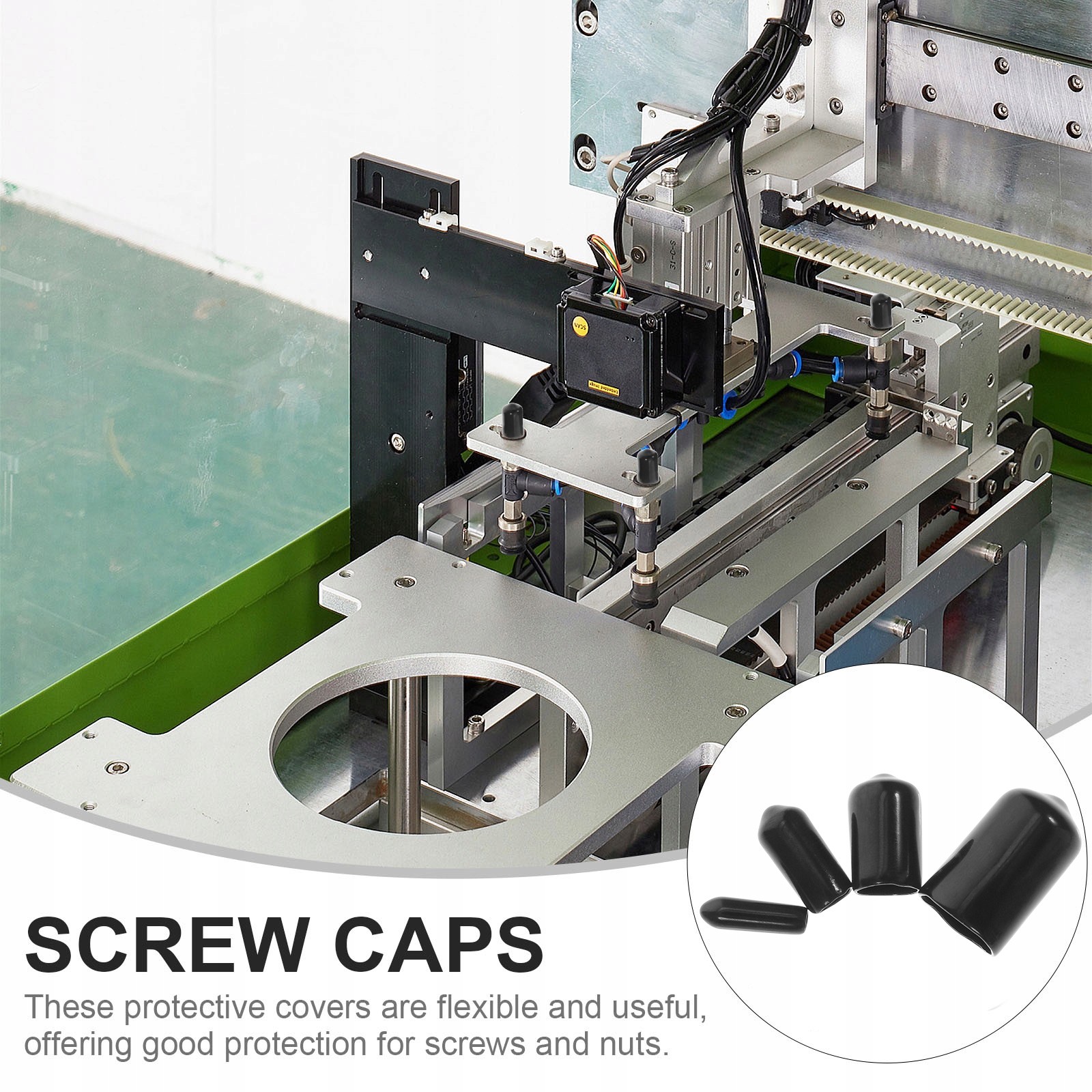 GUMOWA GWINTOWA OSŁONA BEZPIECZEŃSTWA OKRĄGŁA SZYLKA Marka bez marki