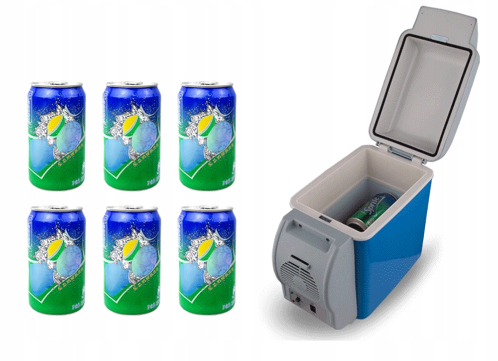 LODÓWKA TURYSTYCZNA 2W1 PRZENOŚNA SAMOCHODOWA 12V PASEK 7.5L Marka inna marka