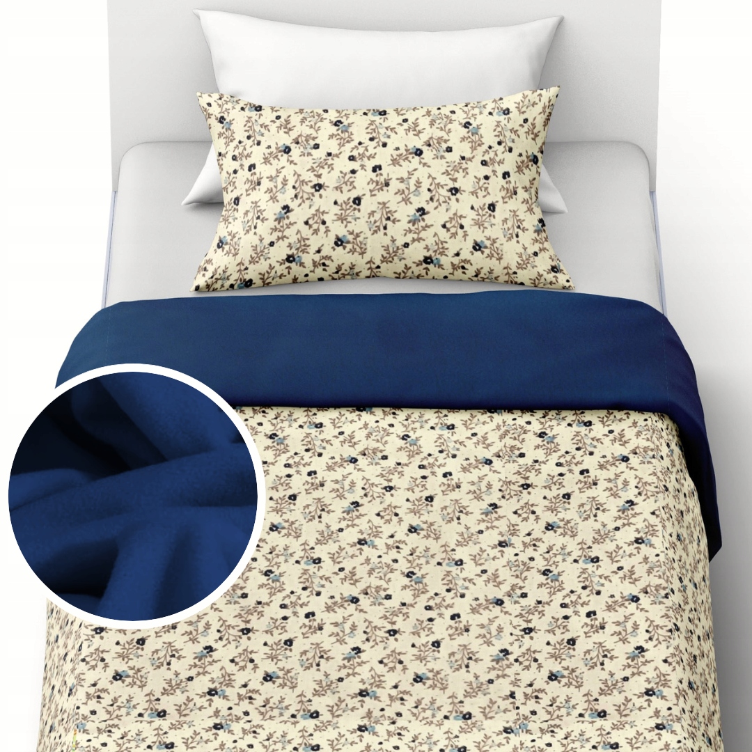 Izolované Povlečení 140x200+1x70x80 Fleece Bavlna Teplý zimní hrad na louce