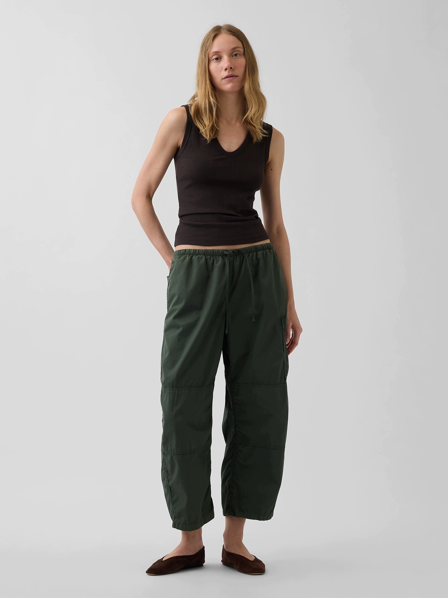 Gap Kalhoty Mid Rise Twill Barrel