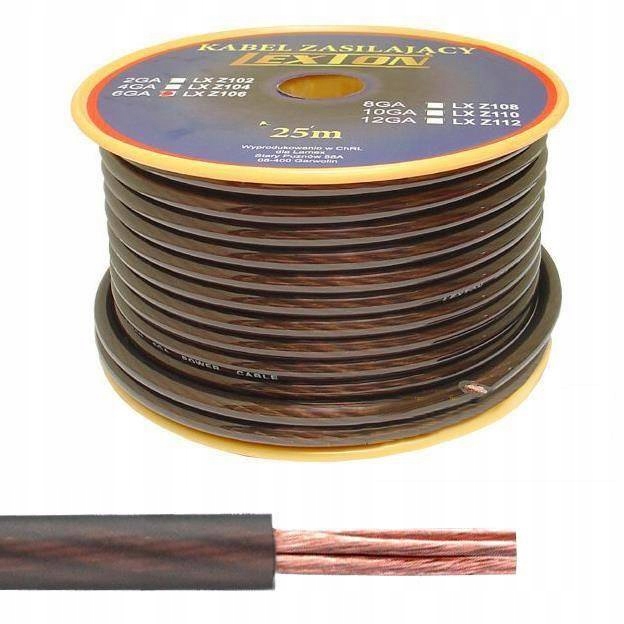 

Przewód zasilający 6 ga. 4,1 mm², czarny