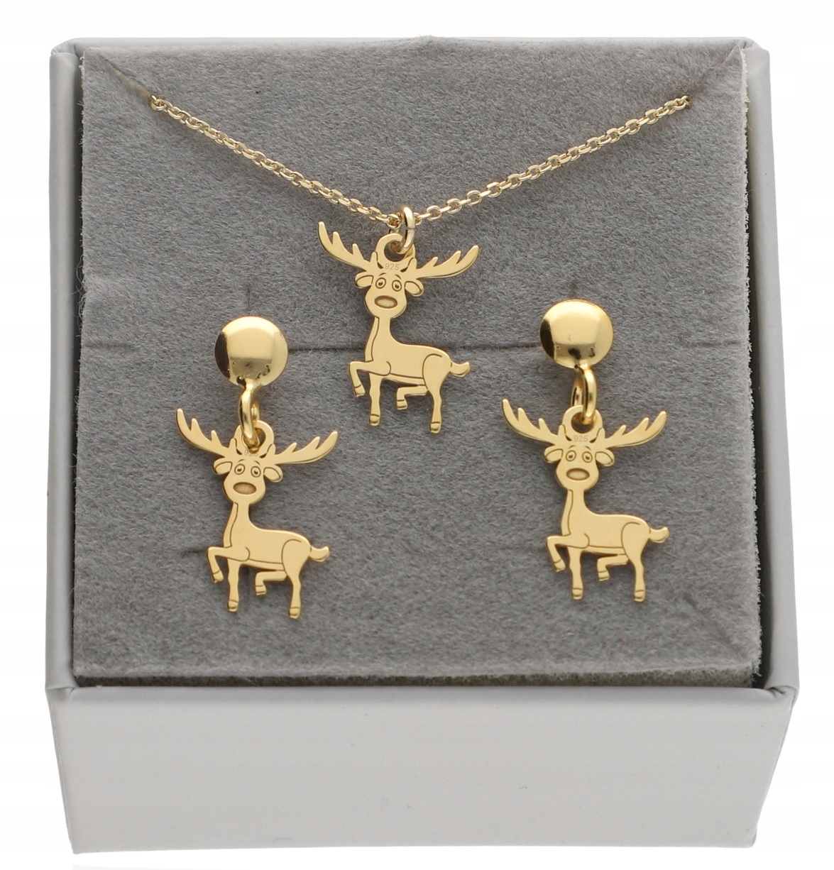 Krásná zlatá souprava Sob Sob sobík stříbro 925