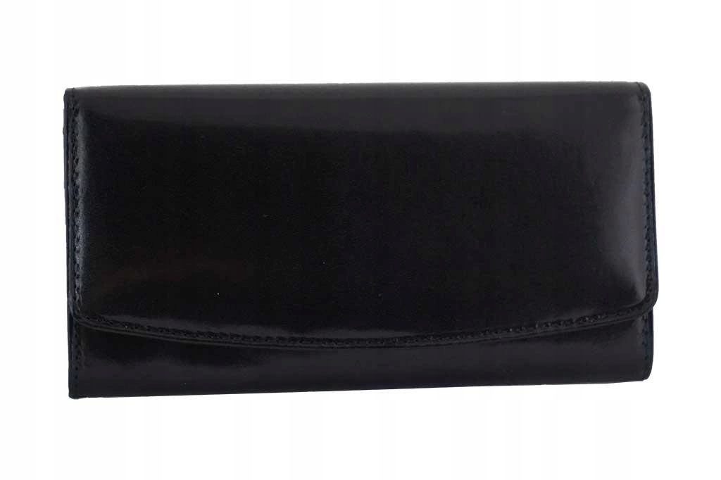 Dámská italská peněženka z přírodní kůže – černá