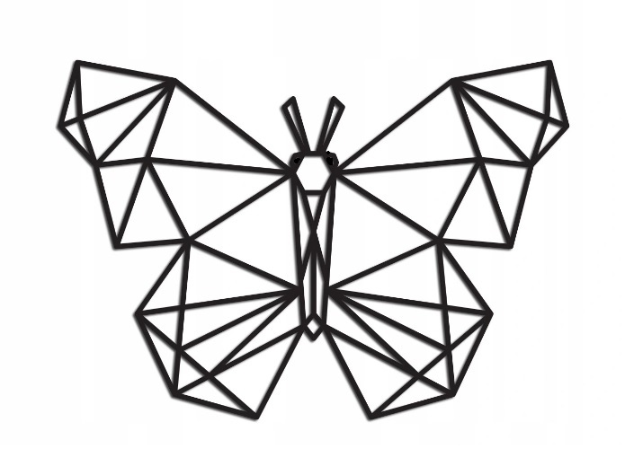 Geometrická 3D nástěnná dekorace Motýl 60 cm