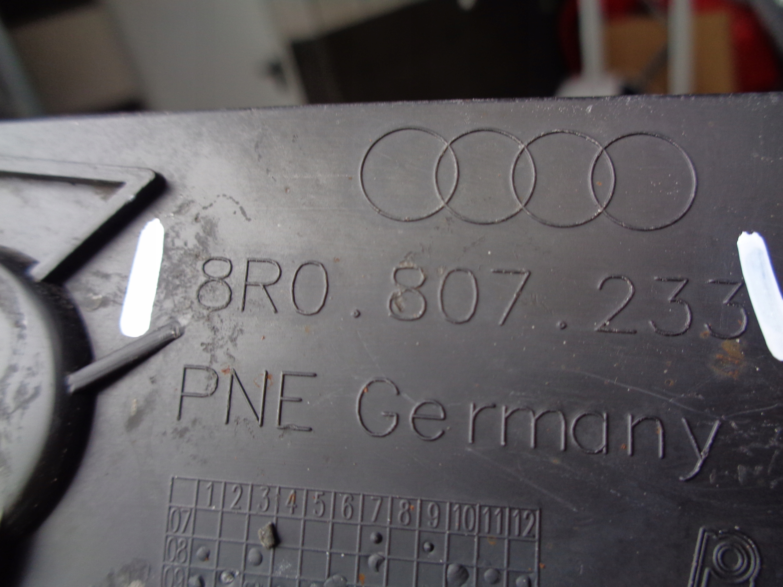 cover below front bumper AUDI Q5 8R 8R0 08-12